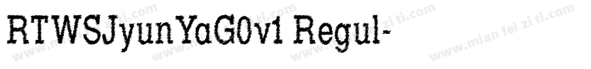RTWSJyunYaG0v1 Regul字体转换